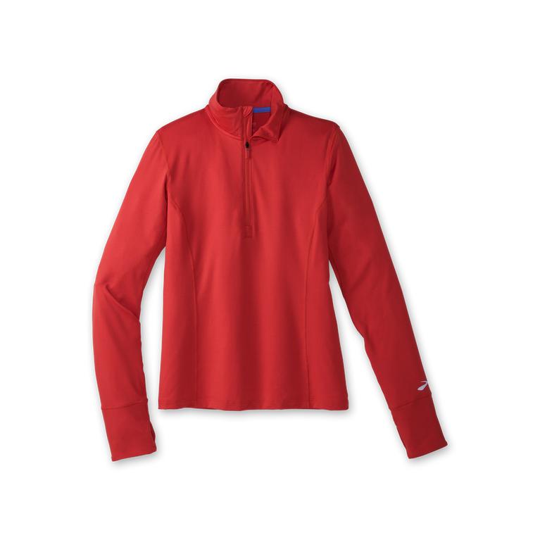 Brooks Dash 1/2 Zip Running Jackets - Women's - Jamberry/Red (75134-PBKO)